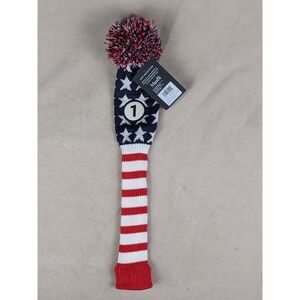 Maxfli 1 Driver New Knit Head Cover MX495‎ Red White Blue American Flag
